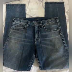 men's silver jeans
